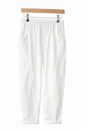 White Relaxed Fit Trousers