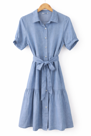 Denim Look Shirt Dress
