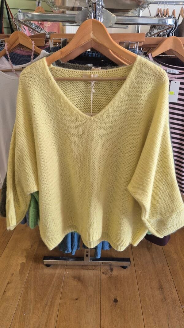 Mohair Blend V-Neck Jumpers