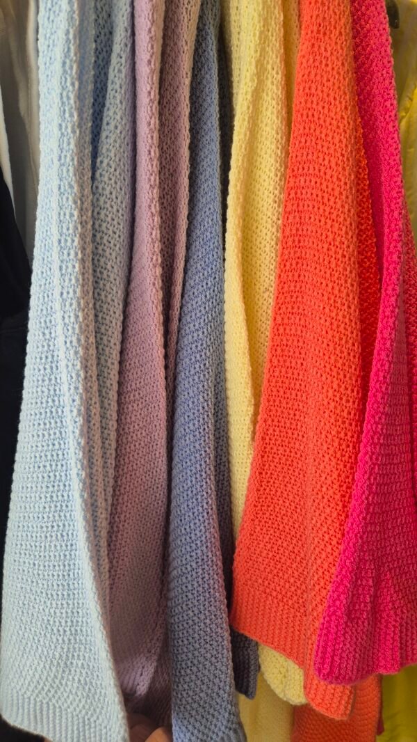 Waffle V-neck Knit