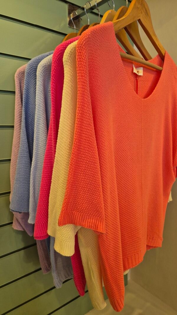 Waffle V-neck Knit