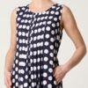Navy Polka Dot Midi Dress