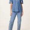 2026/04/1000418318.jpg Embroidered Neckline Denim Top