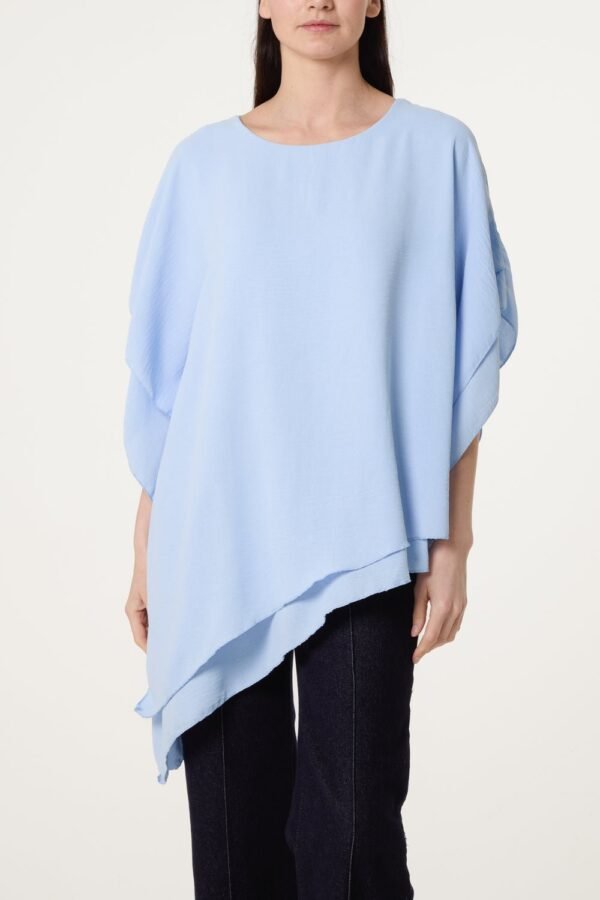 Asymmetric Double Frill Blouse
