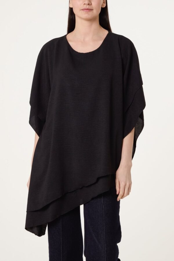 Asymmetric Double Frill Blouse