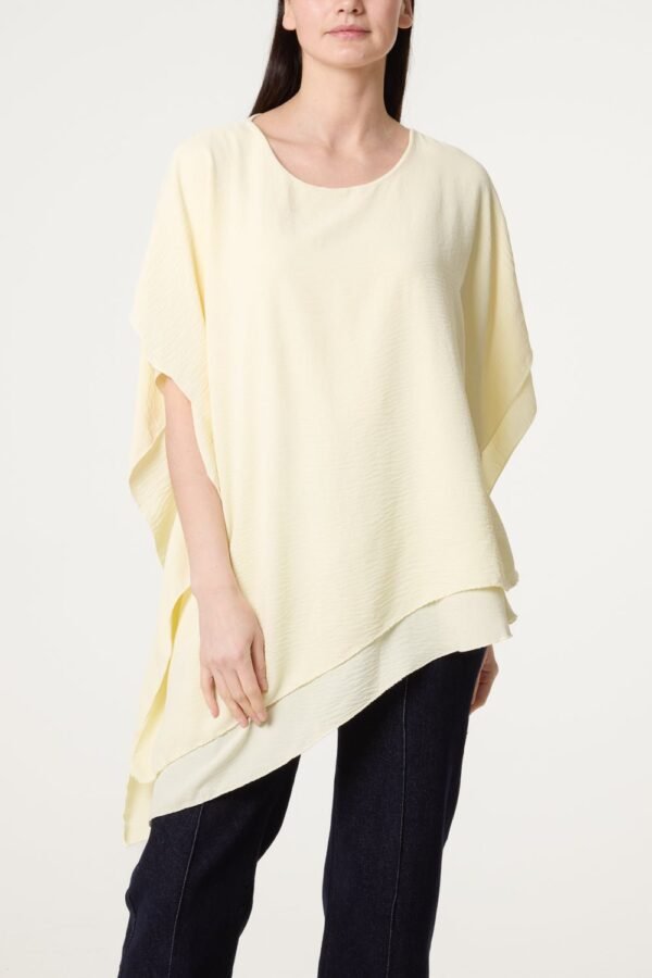 Asymmetric Double Frill Blouse
