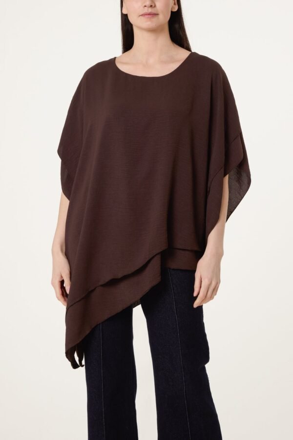 Asymmetric Double Frill Blouse