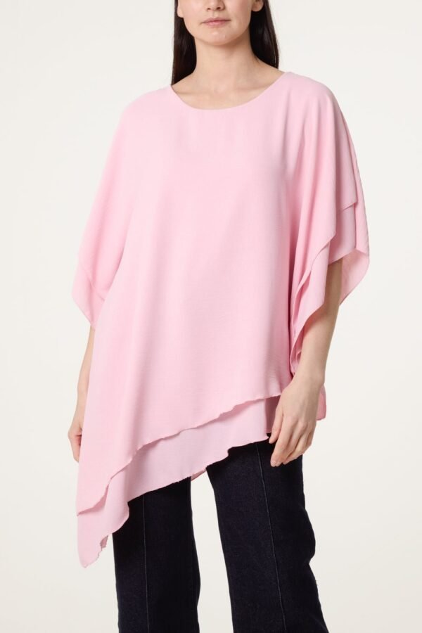 Asymmetric Double Frill Blouse