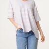 2026/04/1000418378.jpg Relaxed V-Neck Stripe Top