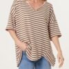2026/04/1000418380.jpg Relaxed V-Neck Stripe Top