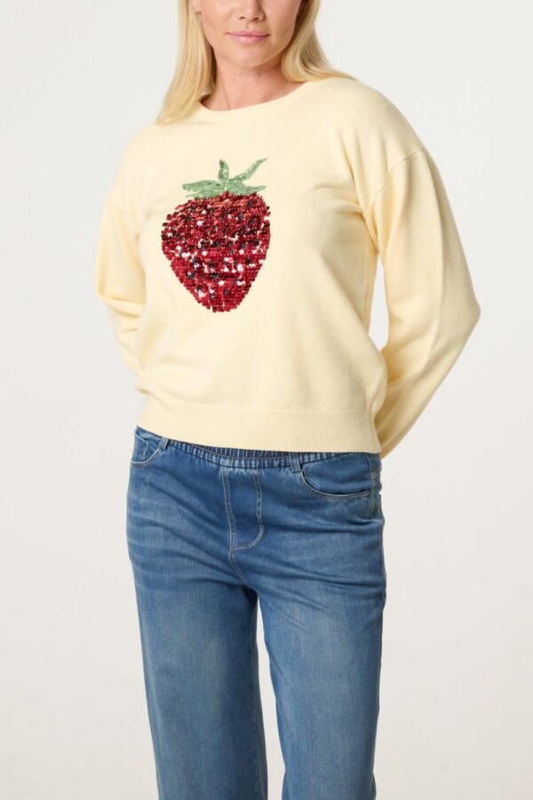 2026/04/1000418386.jpg Sequin Strawberry Knit Jumper