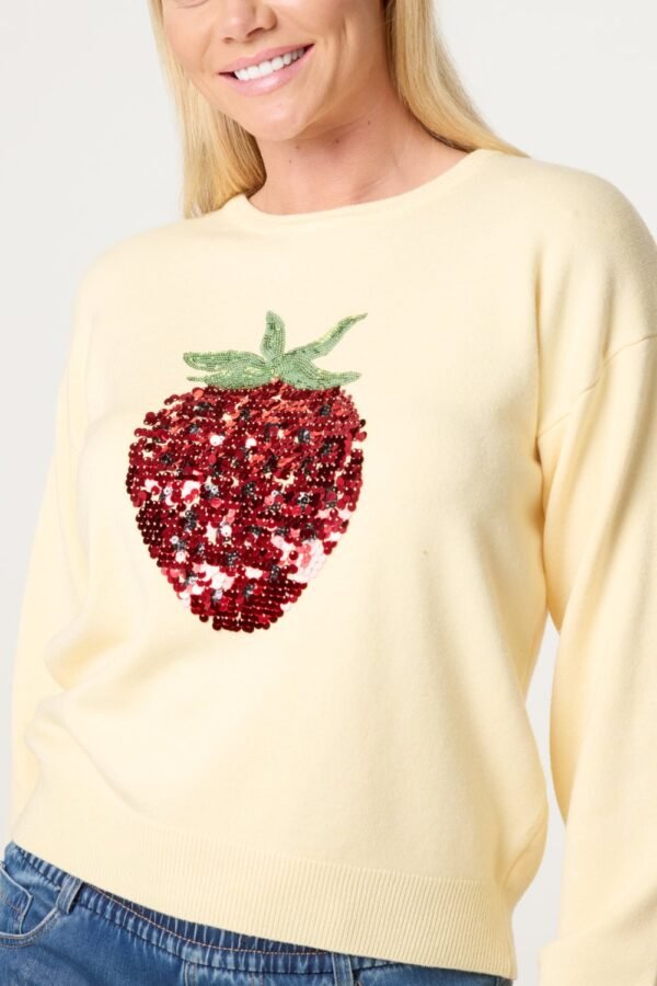 2026/04/1000418388.jpg Sequin Strawberry Knit Jumper