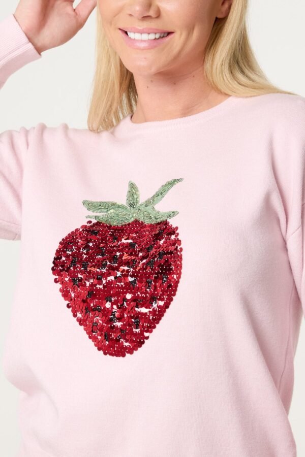 2026/04/1000418392.jpg Sequin Strawberry Knit Jumper