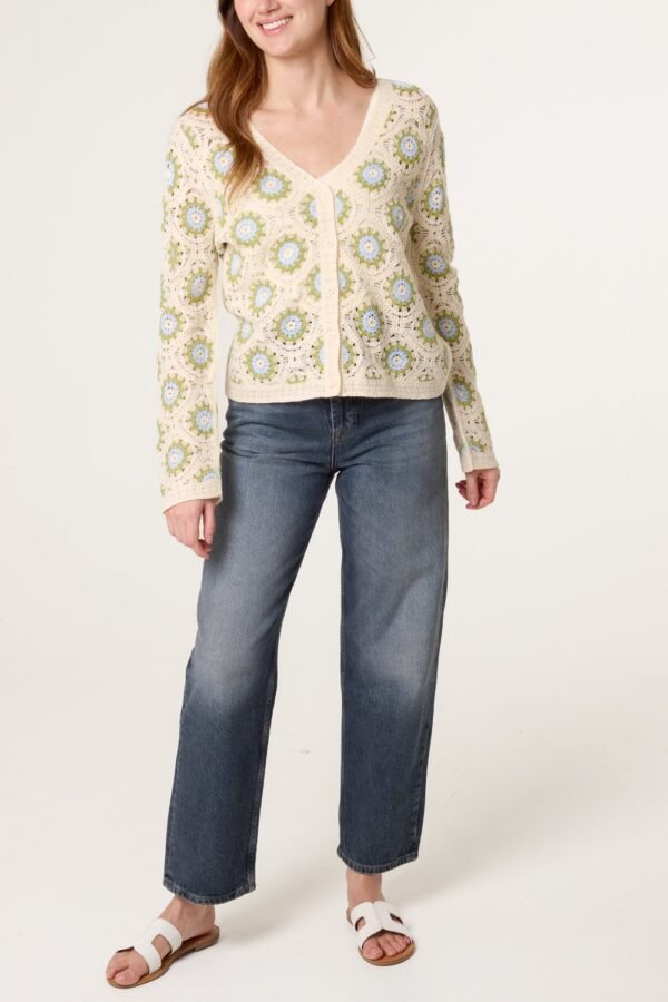 2026/04/1000418400.jpg V-Neck Crochet Cardigan