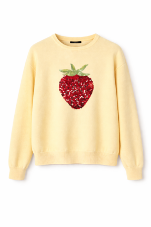 Sequin Strawberry Knit Jumper