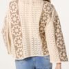 Floral Wide Sleeve Crochet Cardigan – Mocha