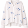 Bird Print Relaxed Shirt