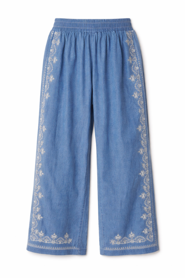2026/04/1000418642.png Embroidered Denim Look Wide Leg Trousers