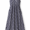 Navy Polka Dot Midi Dress