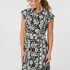 Stella Morgan Black & Cream Floral Midi Dress