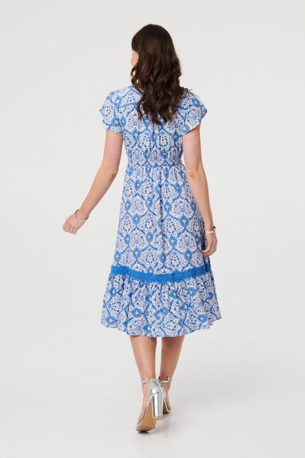 Stella Morgan Midi Blue Multi Print Dress