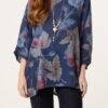 Floral Cotton Top with Necklace