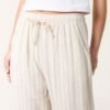 Linen Blend Pinstripe Trousers