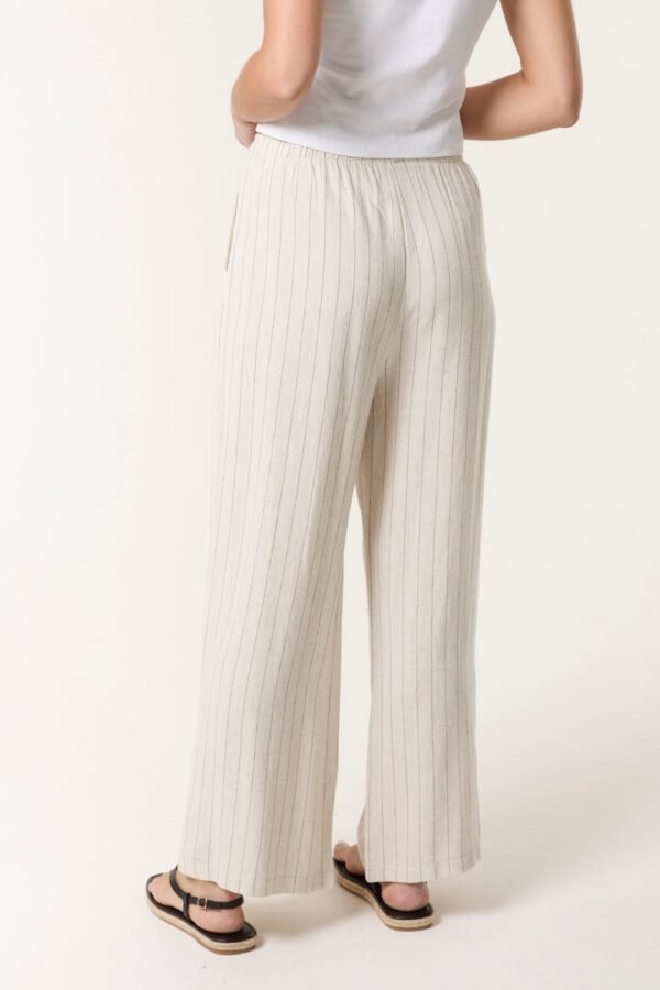 Linen Blend Pinstripe Trousers