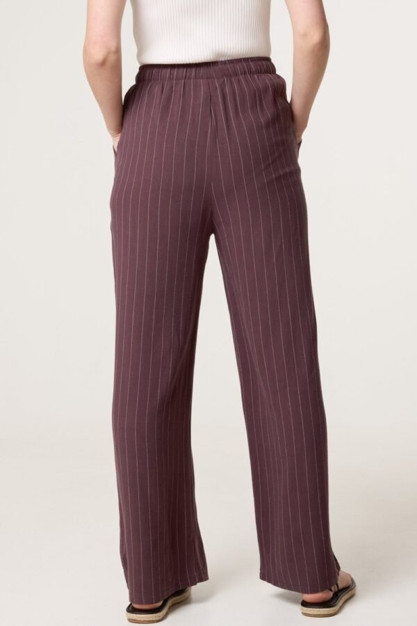 Linen Blend Pinstripe Trousers