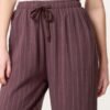 Linen Blend Pinstripe Trousers
