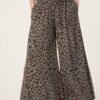 Leopard Print Wide Leg Trousers
