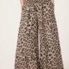 Leopard Print Wide Leg Trousers