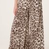 Leopard Print Wide Leg Trousers