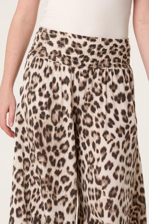 Leopard Print Wide Leg Trousers