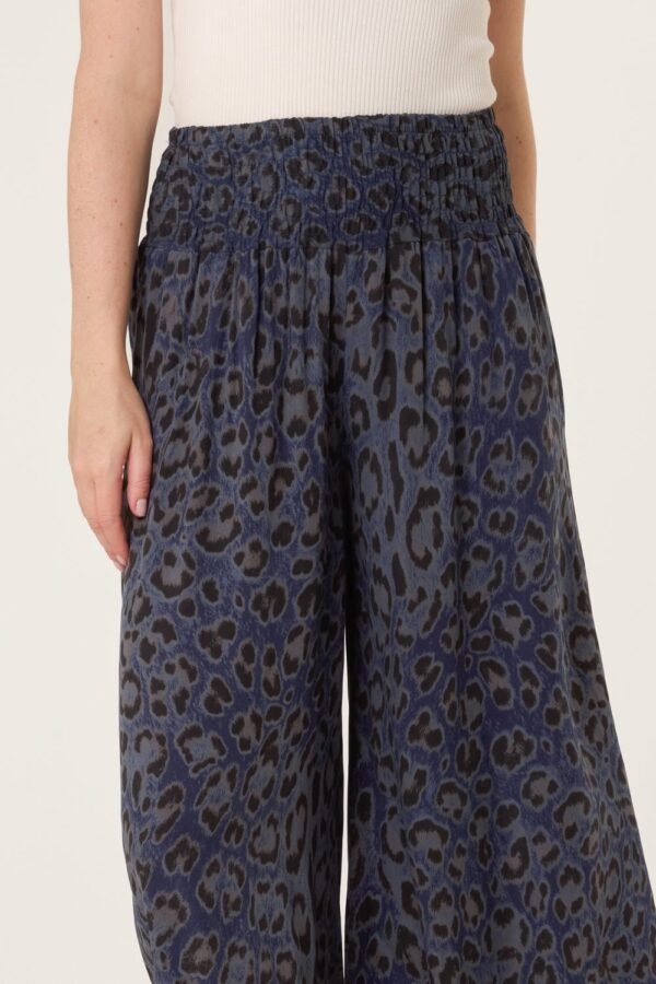 Leopard Print Wide Leg Trousers