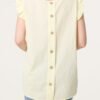Gingham Frill Sleeve Button Back Top