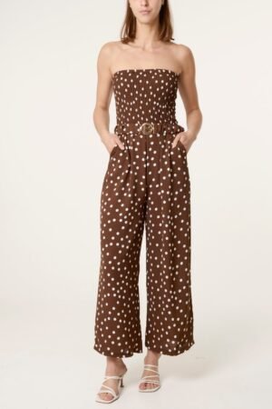 Polka Dot Bandeau Jumpsuit (One Size)