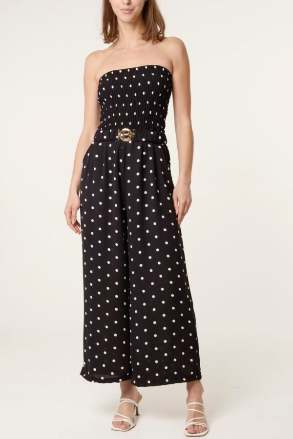 Polka Dot Bandeau Jumpsuit (One Size)