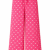 Pleated Polka Dot Wide Leg Trousers