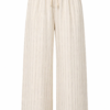 Linen Blend Pinstripe Trousers