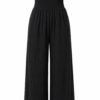 Cheesecloth Bandeau Wide Leg Jumpsuit