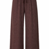 Linen Blend Pinstripe Trousers