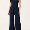Cheesecloth Bandeau Wide Leg Jumpsuit