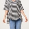 2026/04/1000485086.jpg Relaxed V-Neck Stripe Top