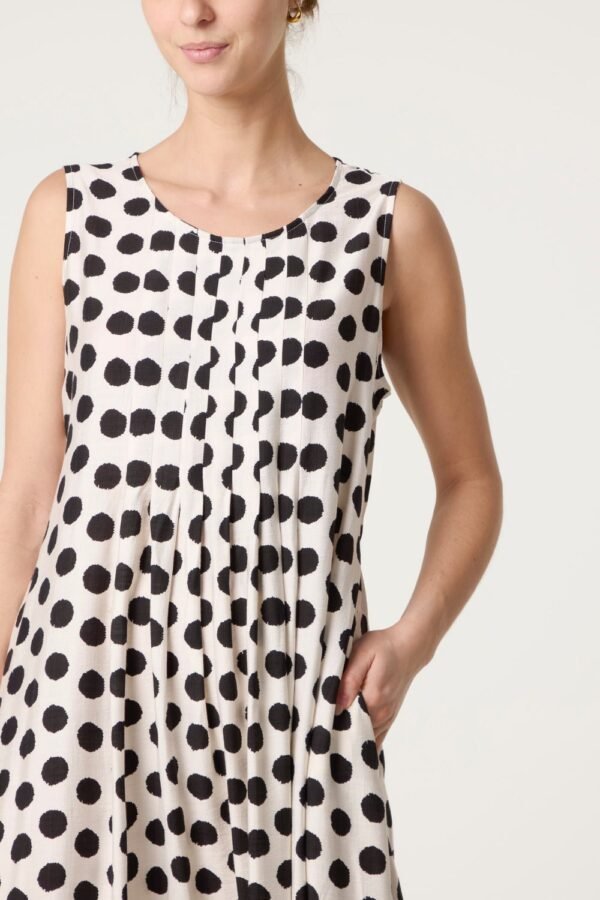 2026/05/1000429796.jpg Polka Dot Sleeveless Midi Dress Ivory/Black