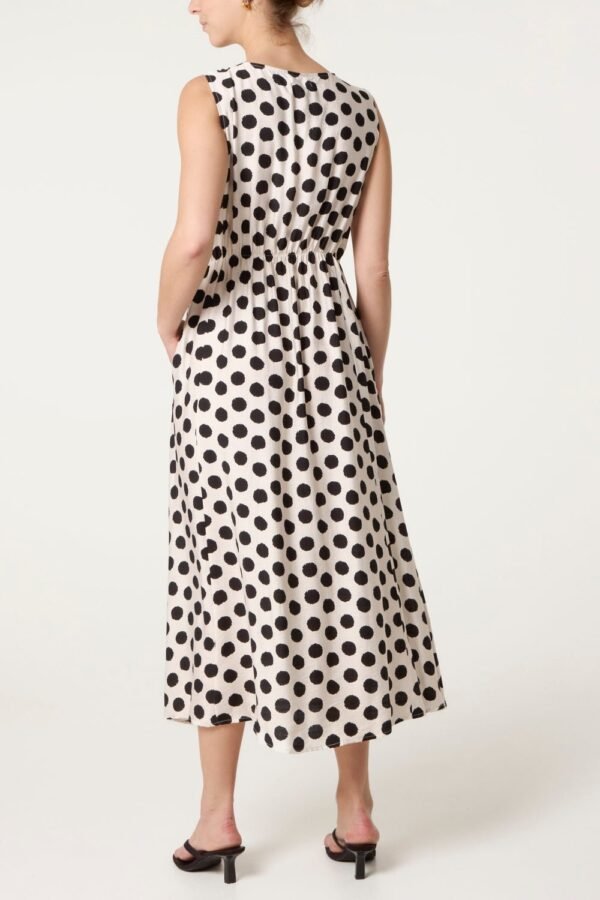 2026/05/1000429797.jpg Polka Dot Sleeveless Midi Dress Ivory/Black