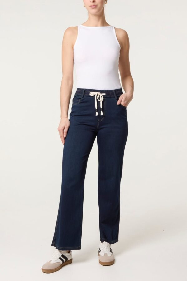 2026/05/1000429818.jpg Tie-Up Stretch Jean Style Trouser