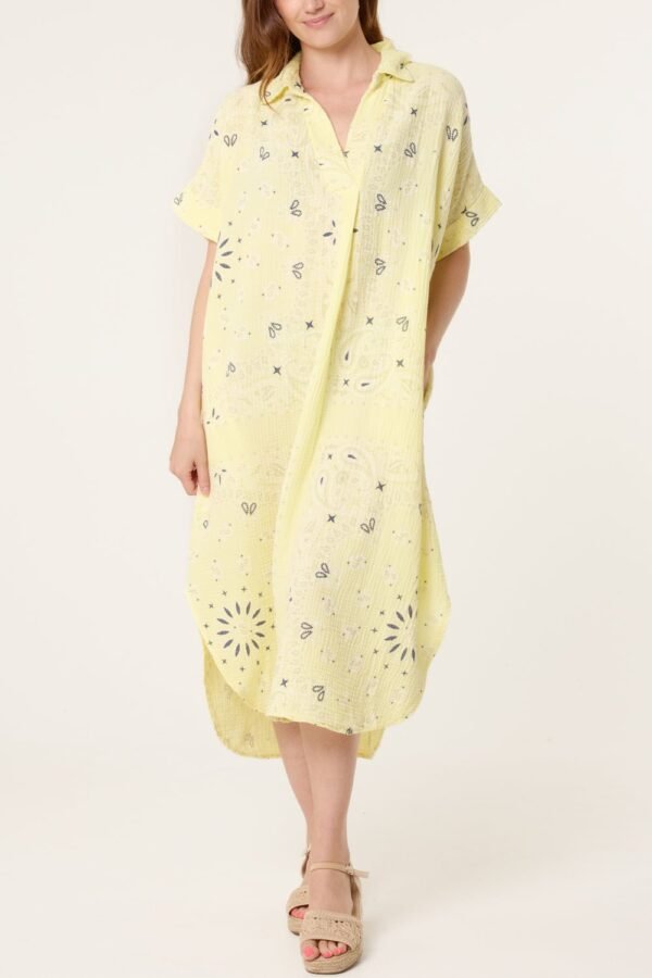 Bandana Paisley print Print Cheesecloth Midi Dress