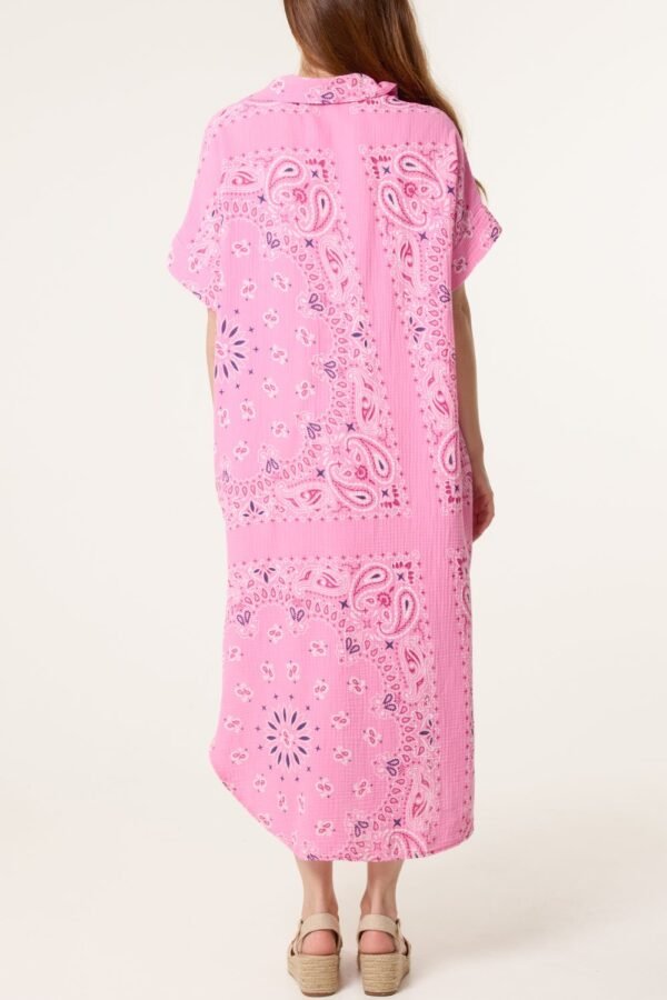 Bandana Paisley print Print Cheesecloth Midi Dress