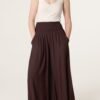 2026/05/1000429860.jpg Shirred Pinstripe Palazzo Trousers